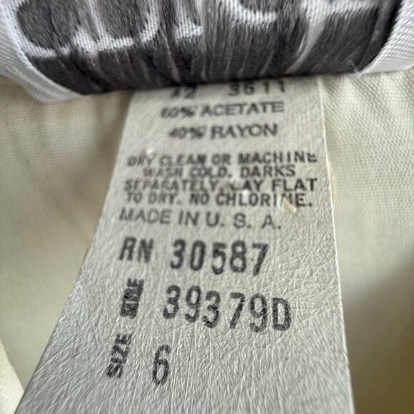 Vintage Blouse with Crochet Lace Vest Cream USA Made 90s Prairie Minimalist Top - Picture 5 of 6